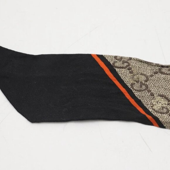 GUCCI Twill Monogram GG Bees Twill Neck Bow Scarf (CSC039343) - Picture 7 of 10